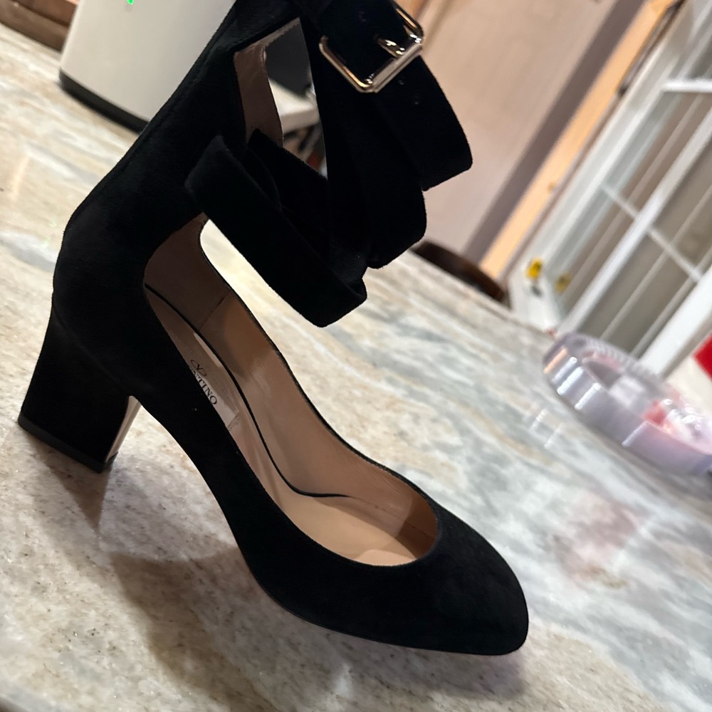 Valentino Garavani Black Suede Heels